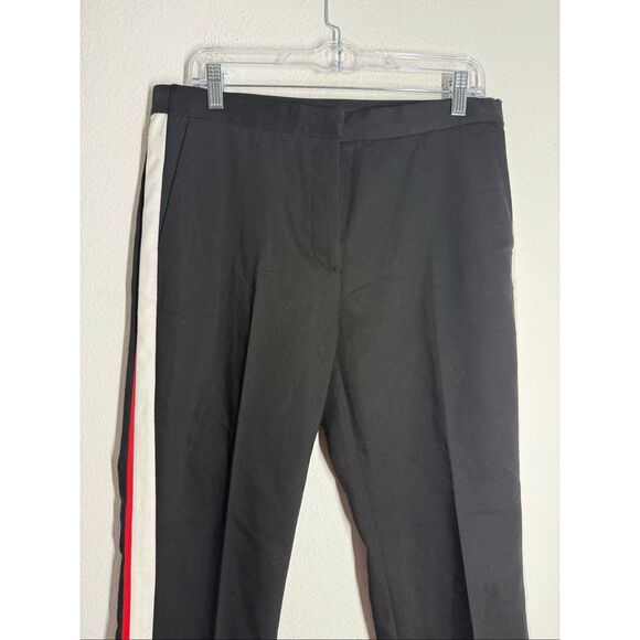 Zara Trafaluc Collection Black trousers Pants Red White Stripes Size XL - Picture 2 of 12